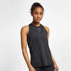 Nike Pro size small black all over mesh tank top NWT-SLIM FIT Activewear apparel